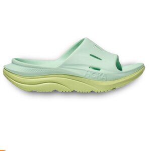 Hoka Mint Green and Light Yellow Athletic Slides